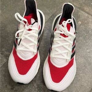Adidas Dynamic Red and White Running Shoes